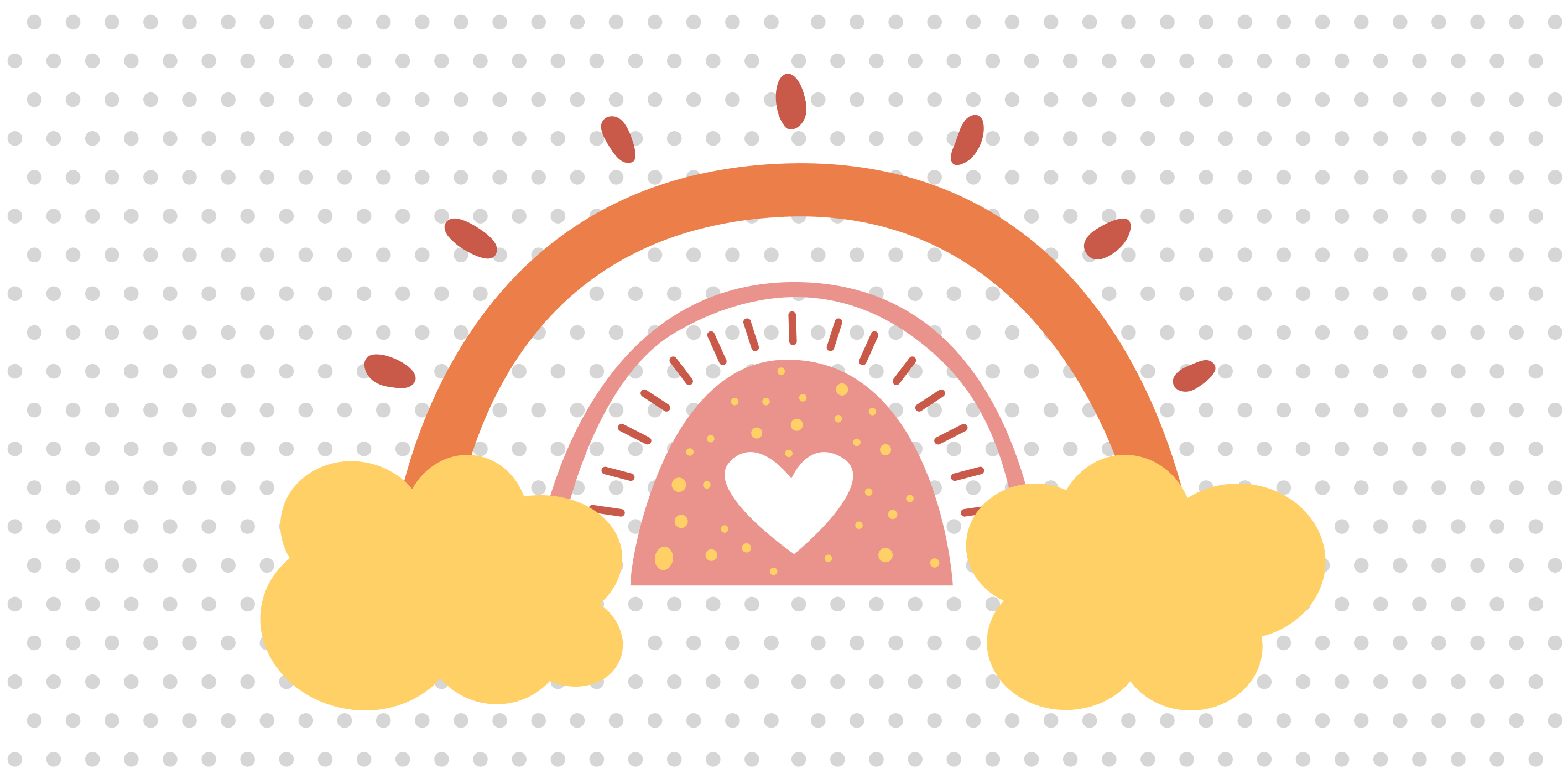 Tapis vinyle bébé paysage nuageux arc-en-ciel - TenStickers