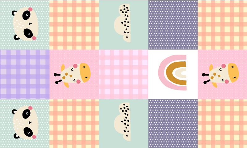 Tapis vinyle autres tapis patchwork ludique - TenStickers