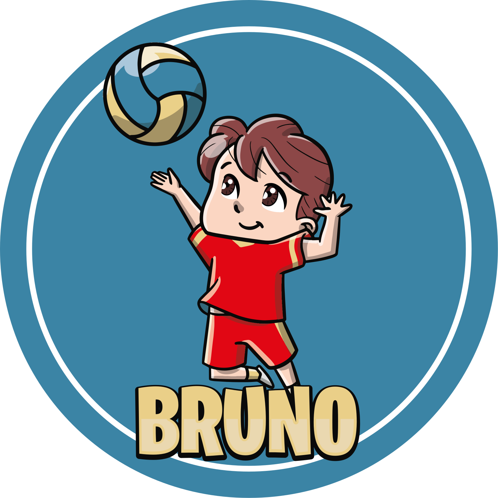 Tapis vinyle sport joueur de volleyball personnalisé - TenStickers