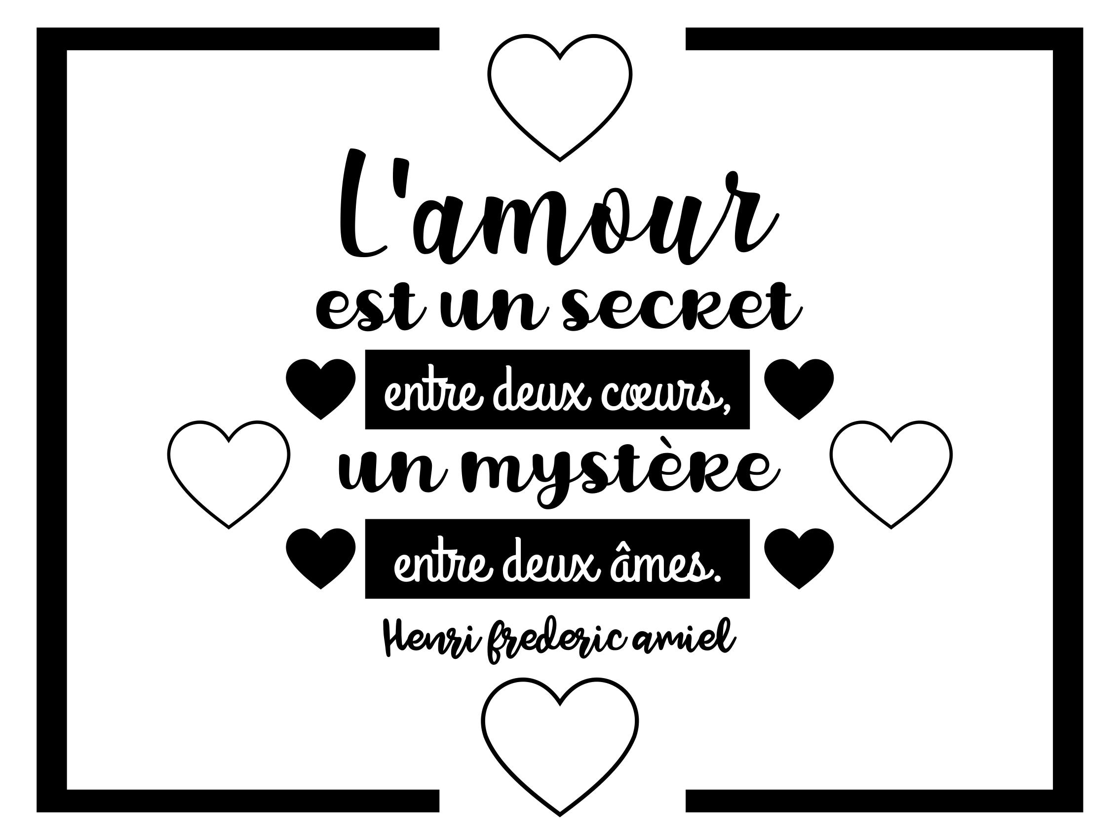 Tapis vinyle citation la parole d'amour d'amiel - TenStickers