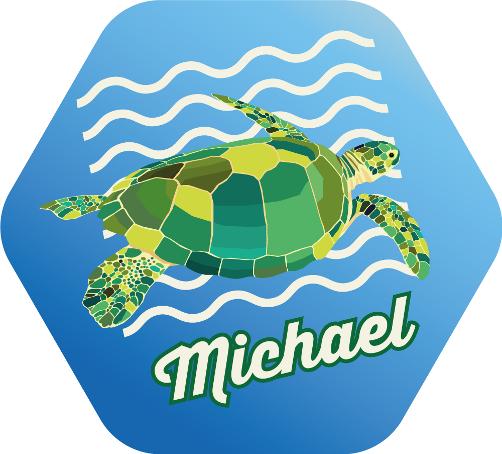 Tapis vinyle personnalisé tortue de mer personnalisée - TenStickers