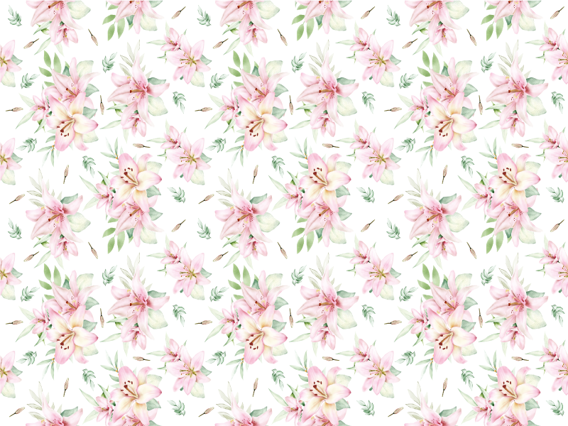 Tapis vinyle plantes Élégance fleurie en fleurs - TenStickers