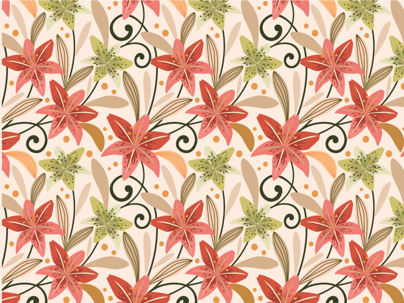 Tapis vinyle plantes motif de tourbillon floral - TenStickers