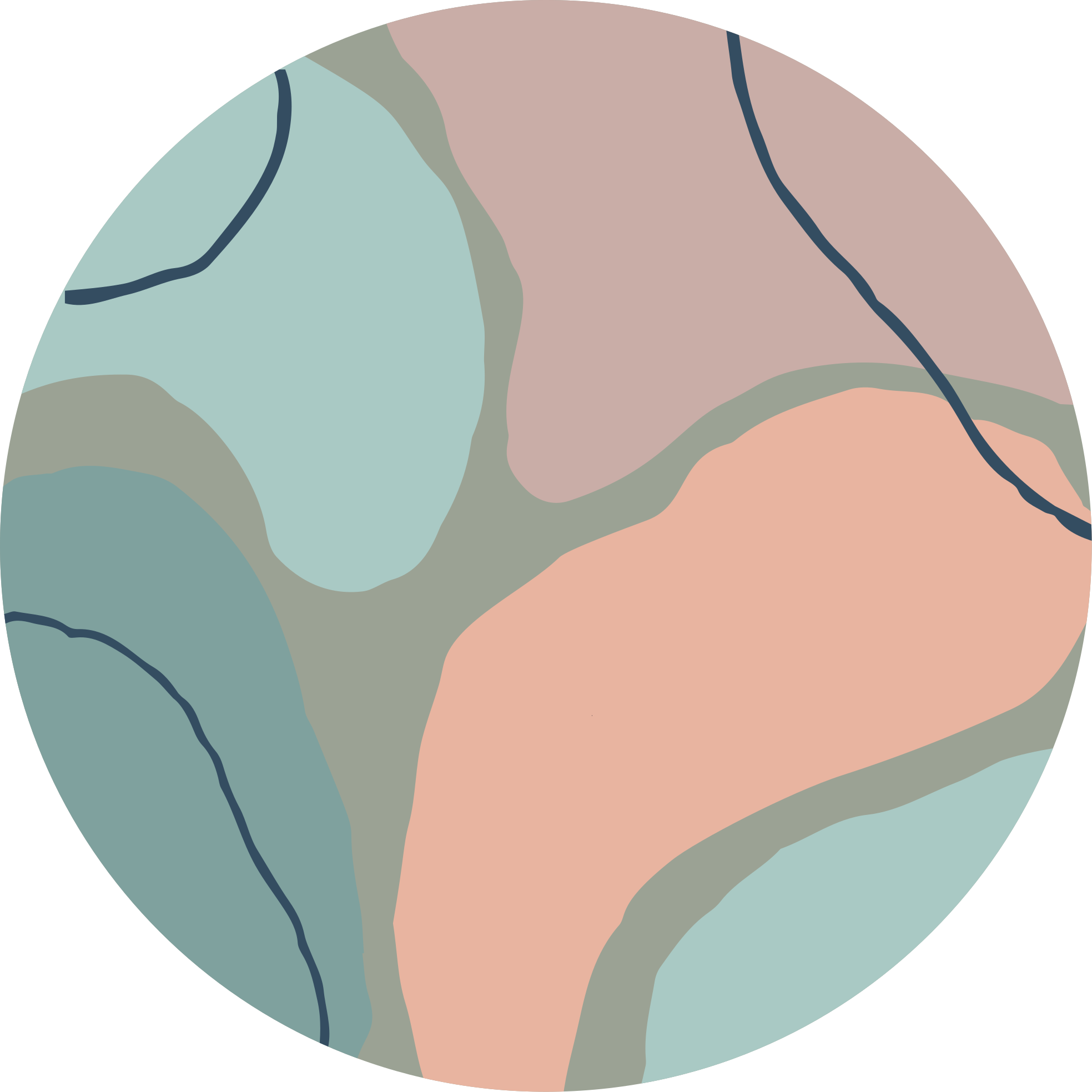 Tapis vinyle rond minimaliste formes géométriques abstraites - TenStickers