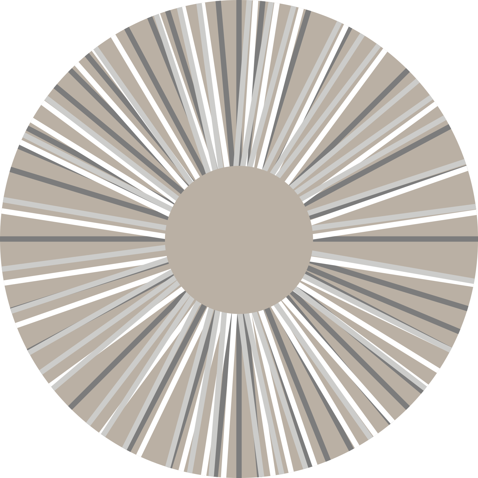 Tapis vinyle géométrique rond couleur neutre motif lignes - TenStickers