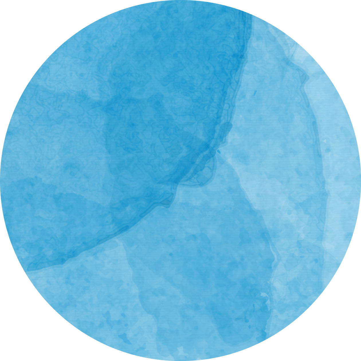 Tapis vinyle rond minimaliste nuances bleues - TenStickers