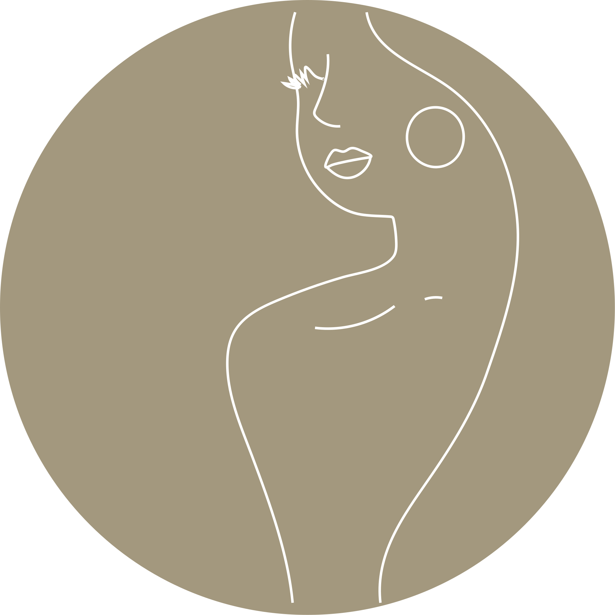 Tapis vinyle minimaliste visage de femme dessiné - TenStickers