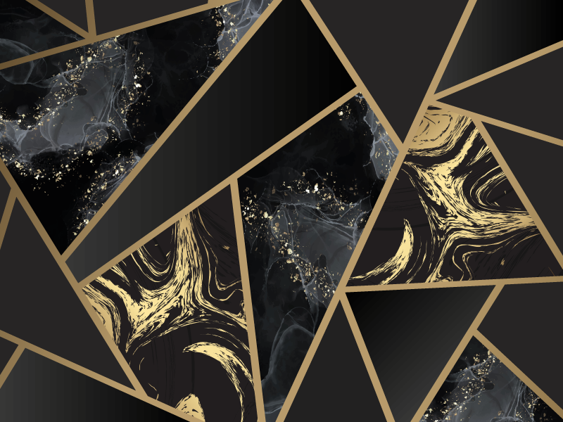 Tapis vinyle géométrique motif marbre et formes - TenStickers