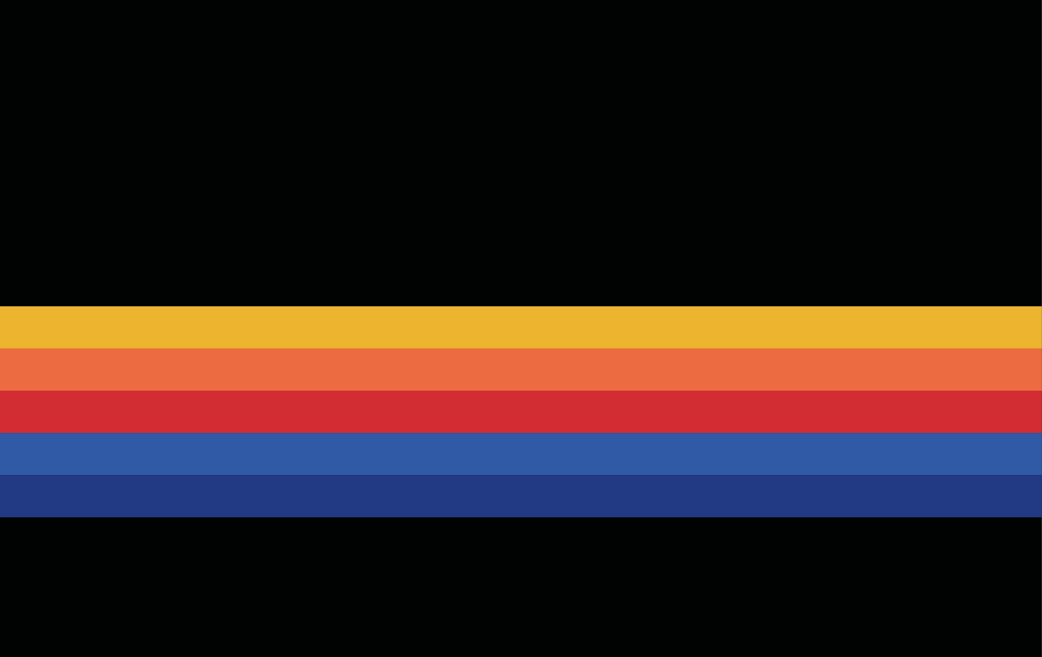 Tapis vinyle noir à rayures colorés minimaliste - TenStickers