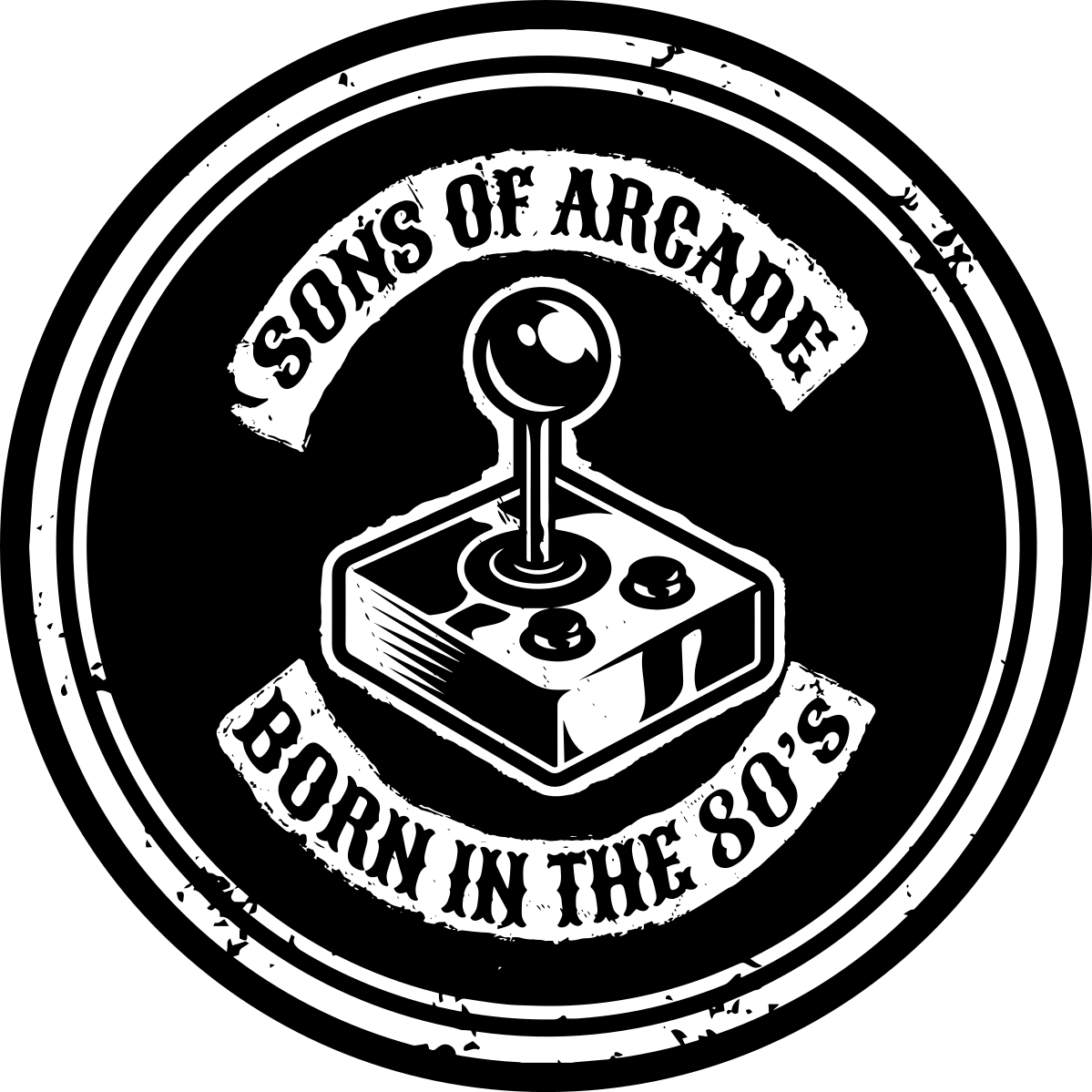 Tapis vinyle citation Sons of Arcade motif manette rétro - TenStickers