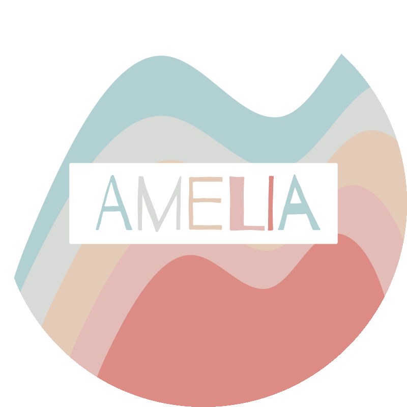 Tapis vinyle rond personnalisé vague couleur pastel - TenStickers