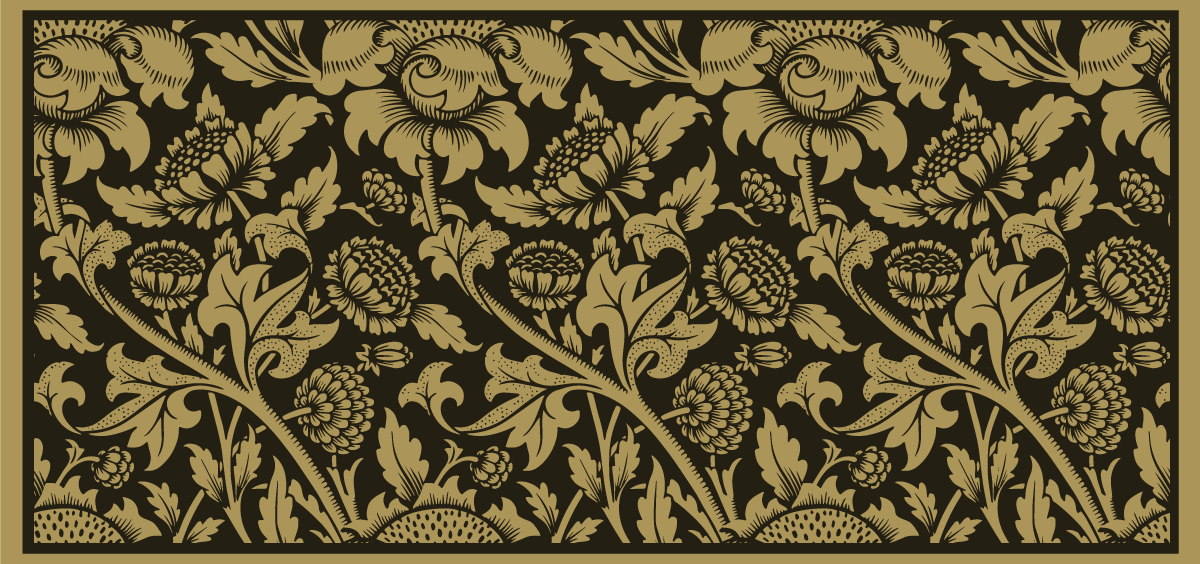 Tapis vinyle vintage fleurs botanique - TenStickers