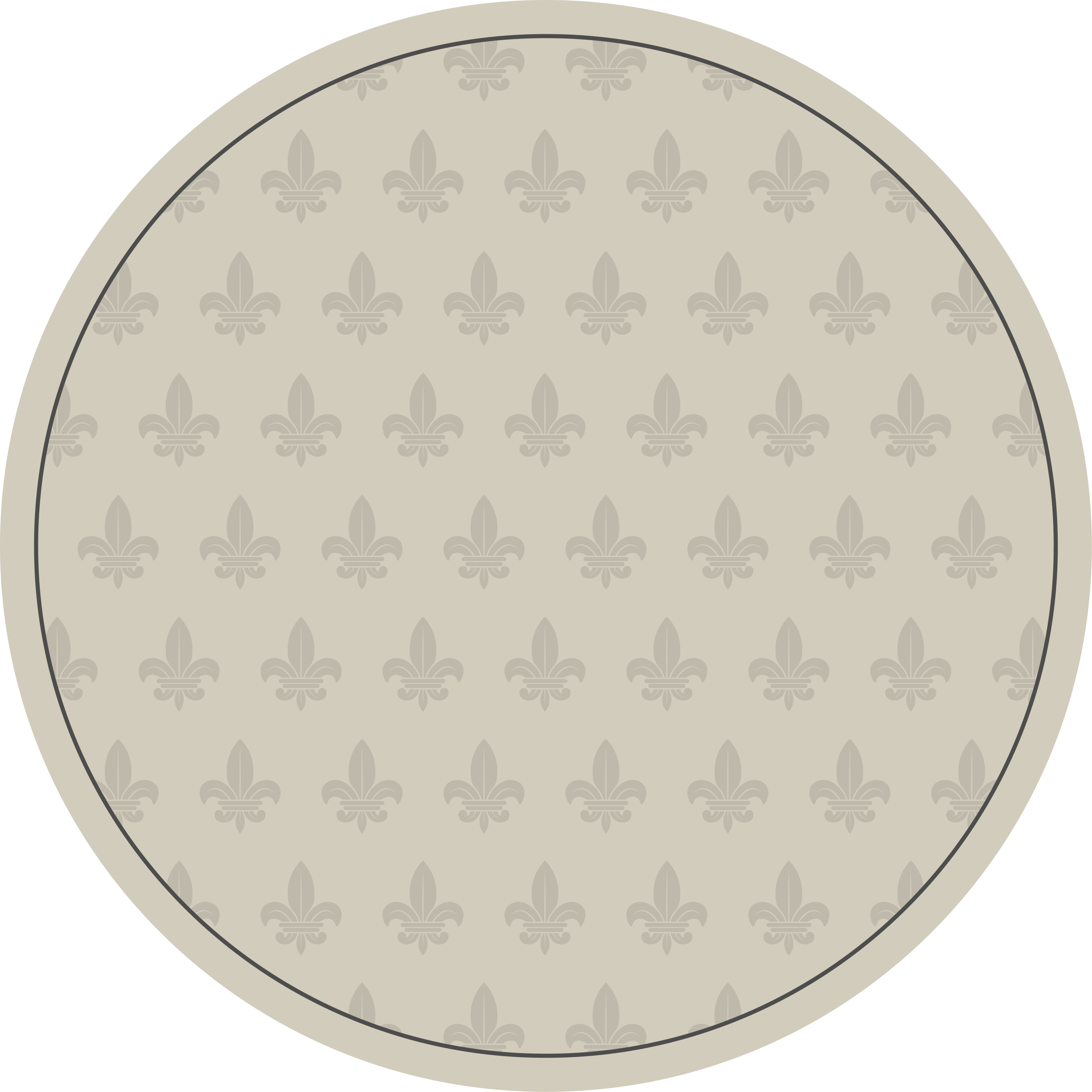 Tapis vinyle salon Fleur de lys - TenStickers