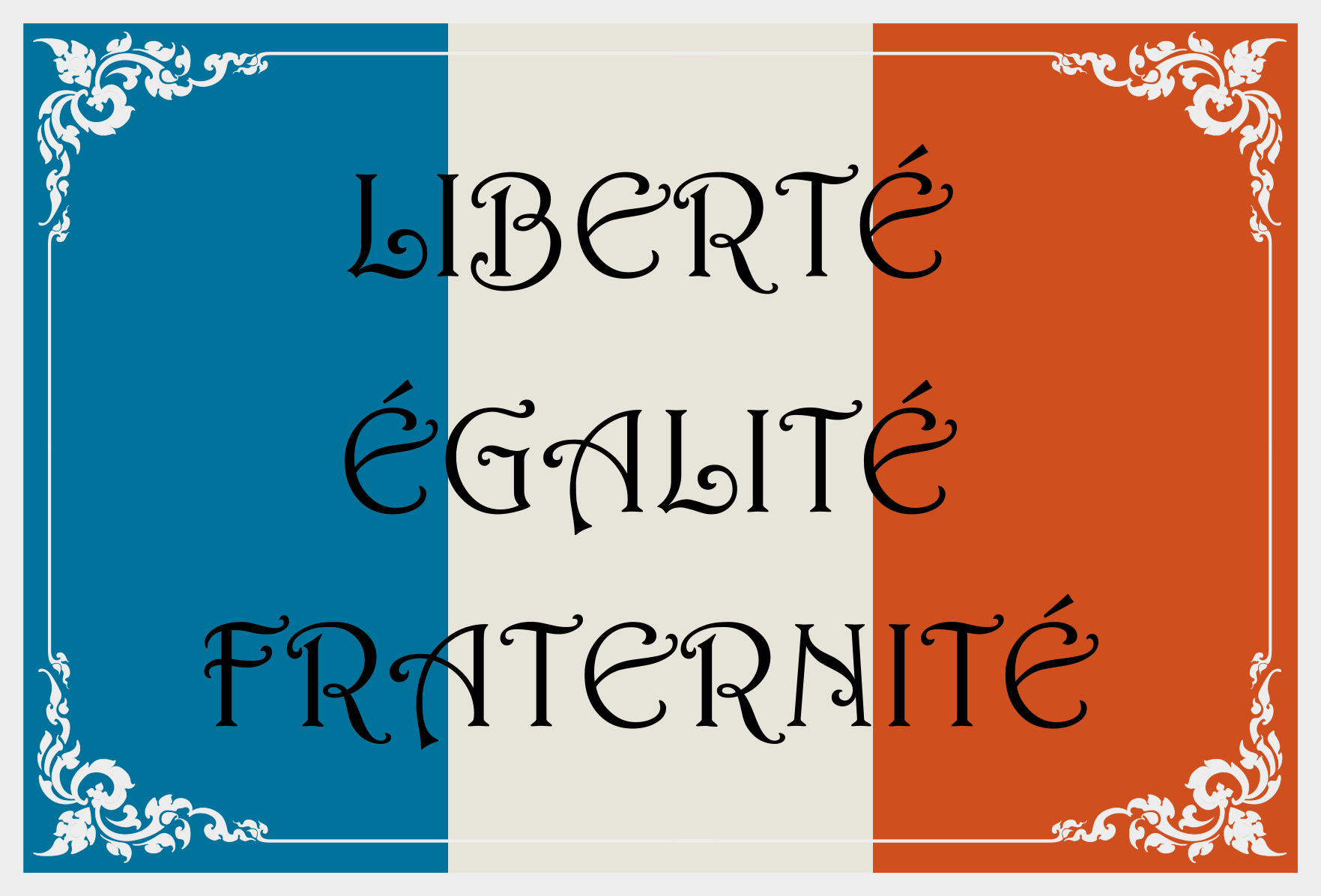 Tapis vinyle citation Devise française - TenStickers