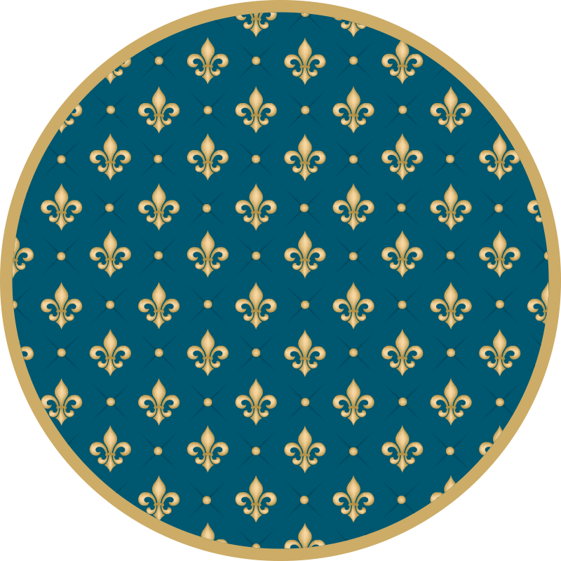 Tapis vinyle salon Fleurs Antique Baroque - TenStickers