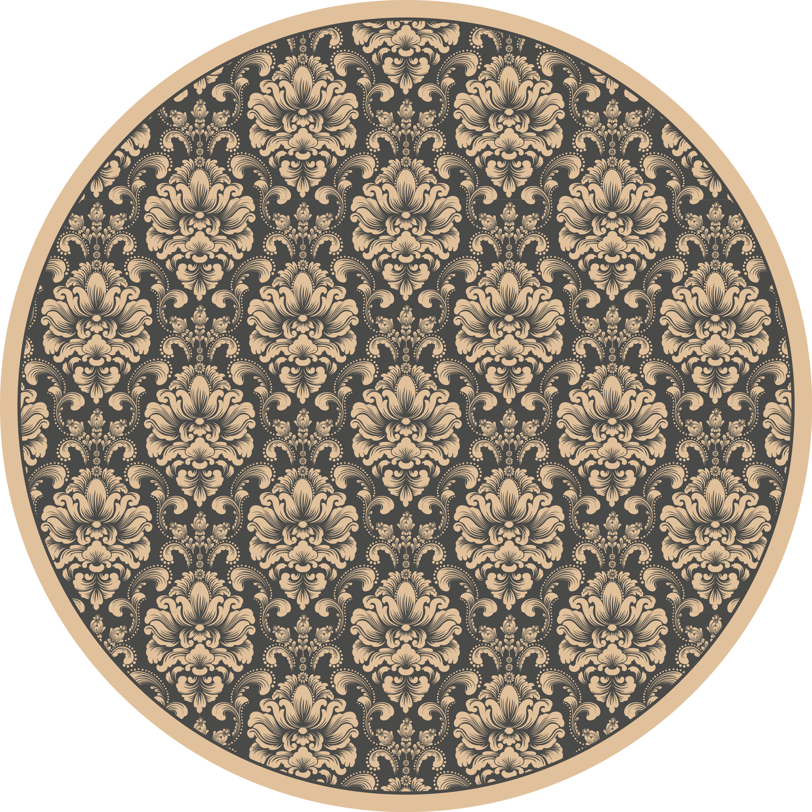 Tapis vinyle rétro Design golden baroque - TenStickers