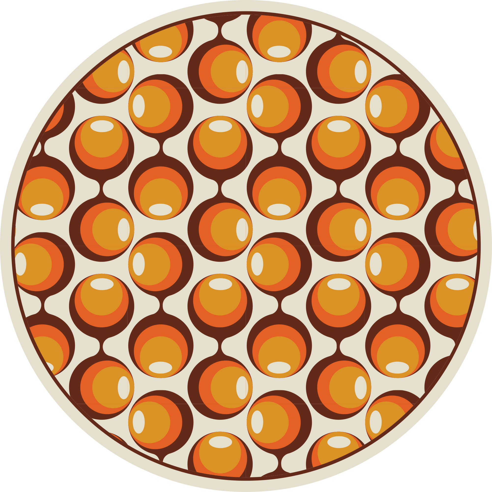 Tapis vinyle géométrique Semi oblong shape - TenStickers