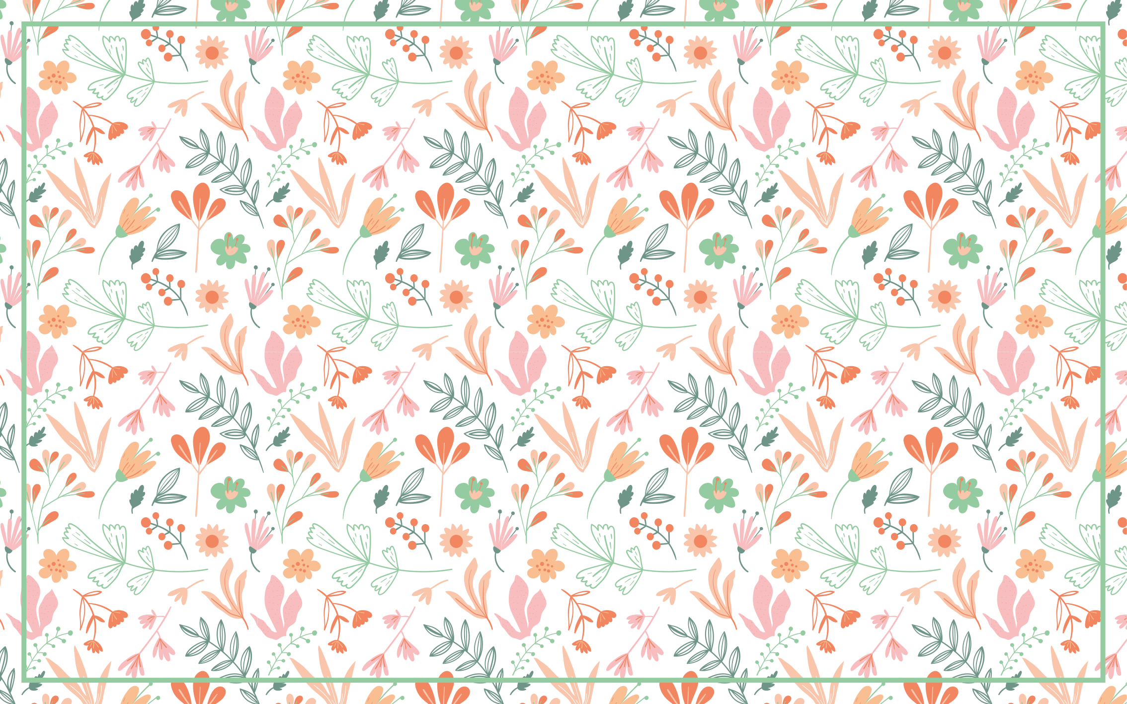 Tapis vinyle délicates fleurs des champs - TenStickers