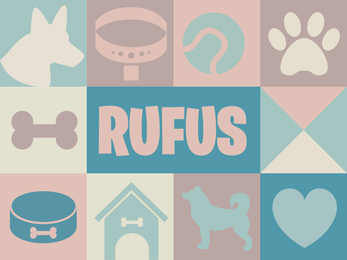 Tapis vinyle animal Chien personnalisé - TenStickers