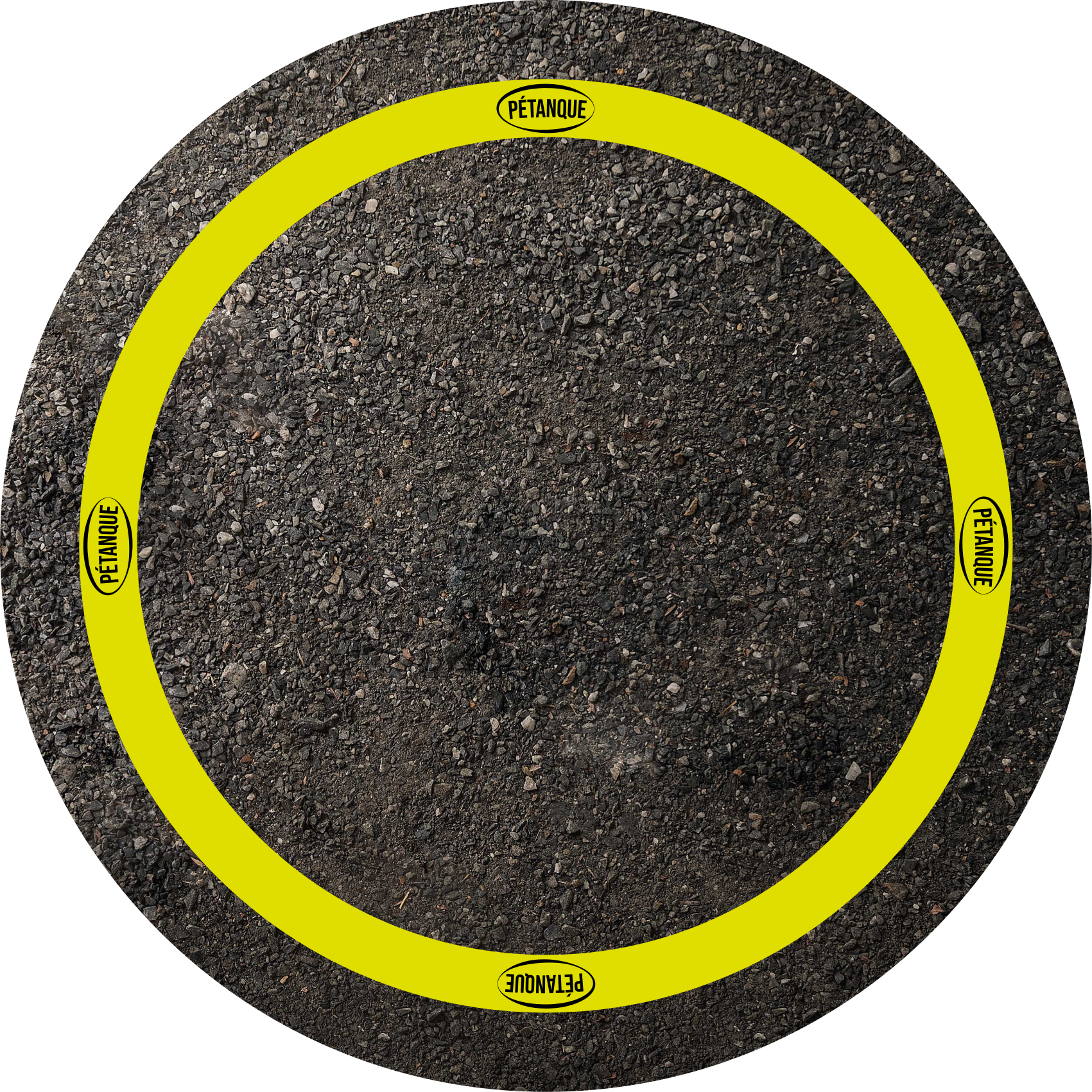 Tapis vinyle chambre cercle de tir pétanque - TenStickers