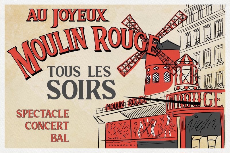 Tapis vinyle rétro le moulin - TenStickers