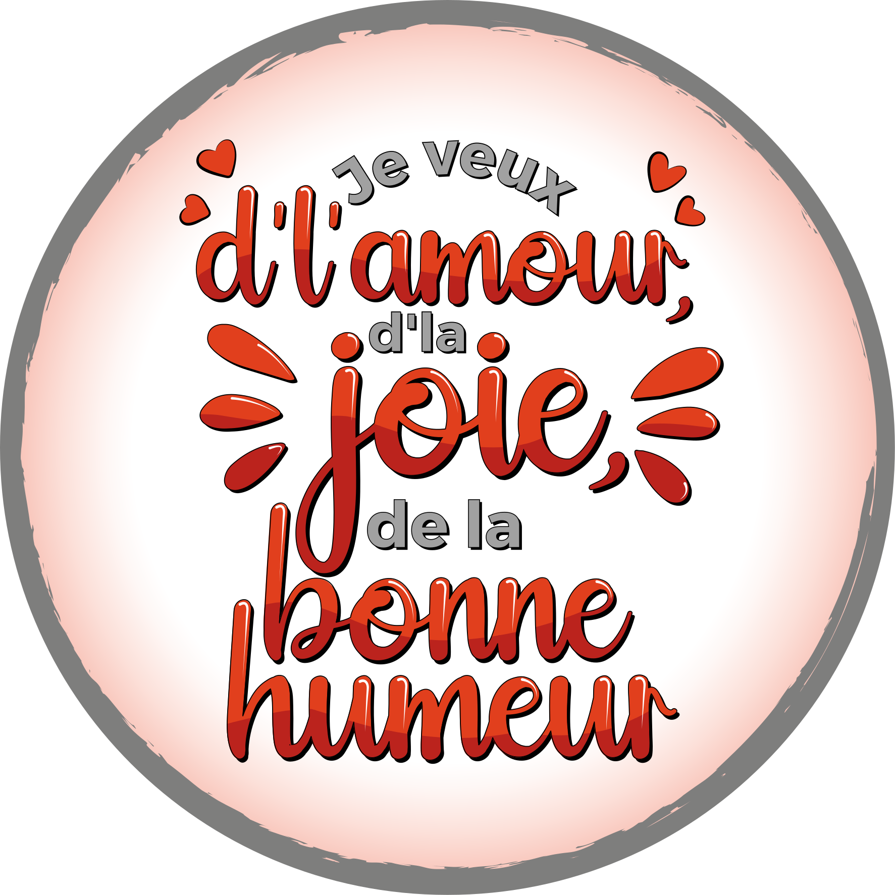 Tapis vinyle rond paroles de chanson Je veux - TenStickers