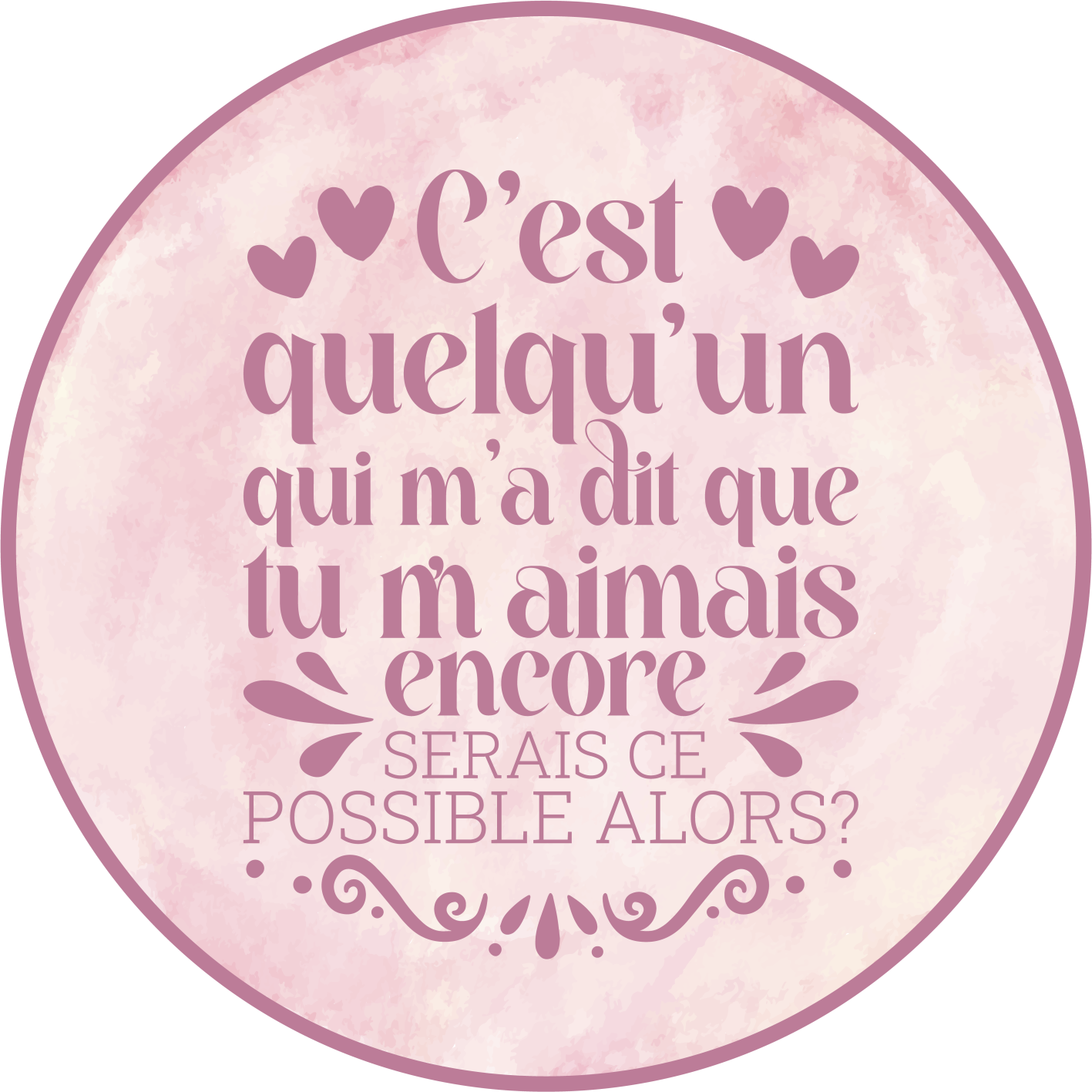 Tapis vinyle Texte c'est quelqu'un qui m'a dit - TenStickers