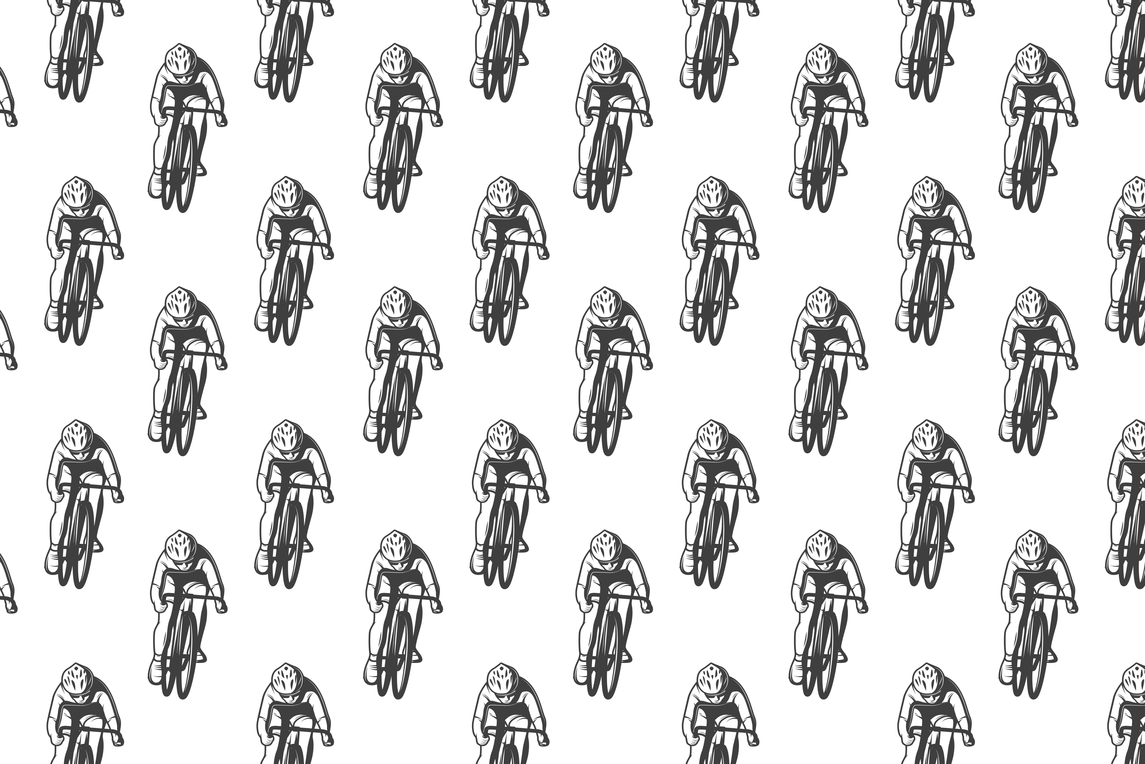 Tapis vinyle modèle de cyclistes - TenStickers