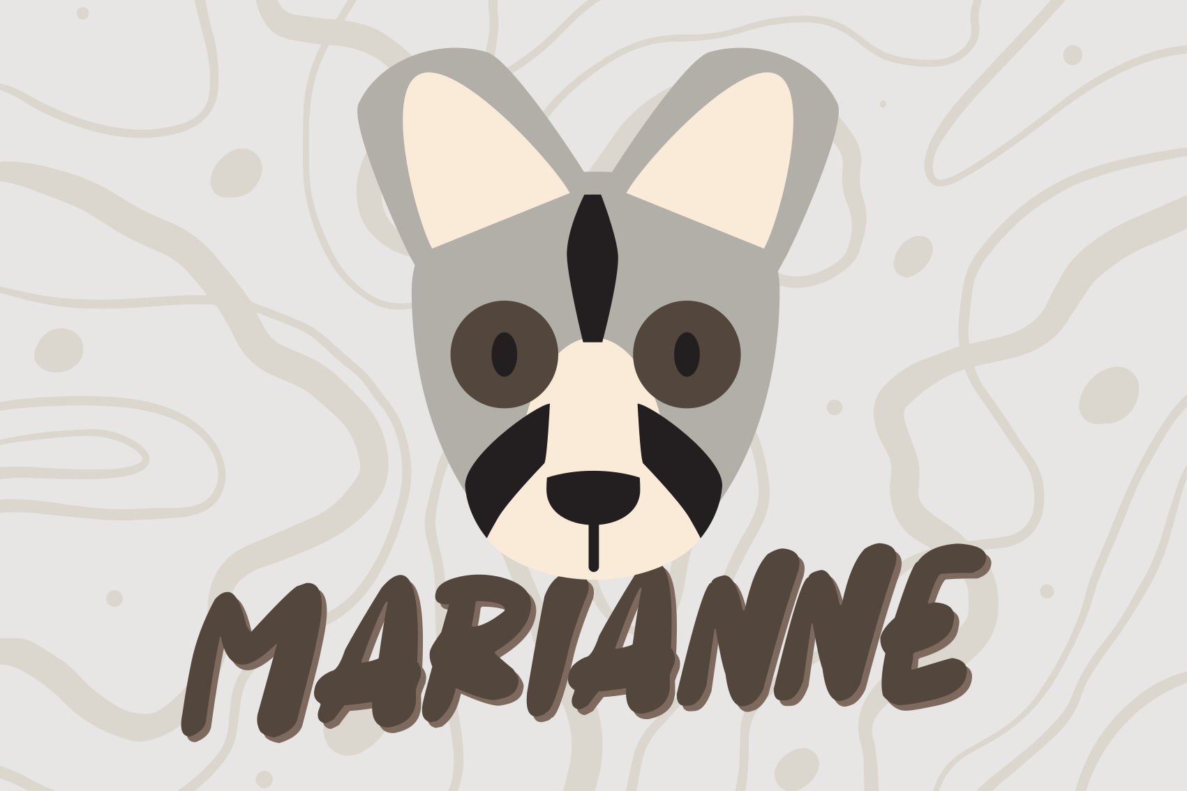 Tapis vinyle dessin Genette personnalisable - TenStickers