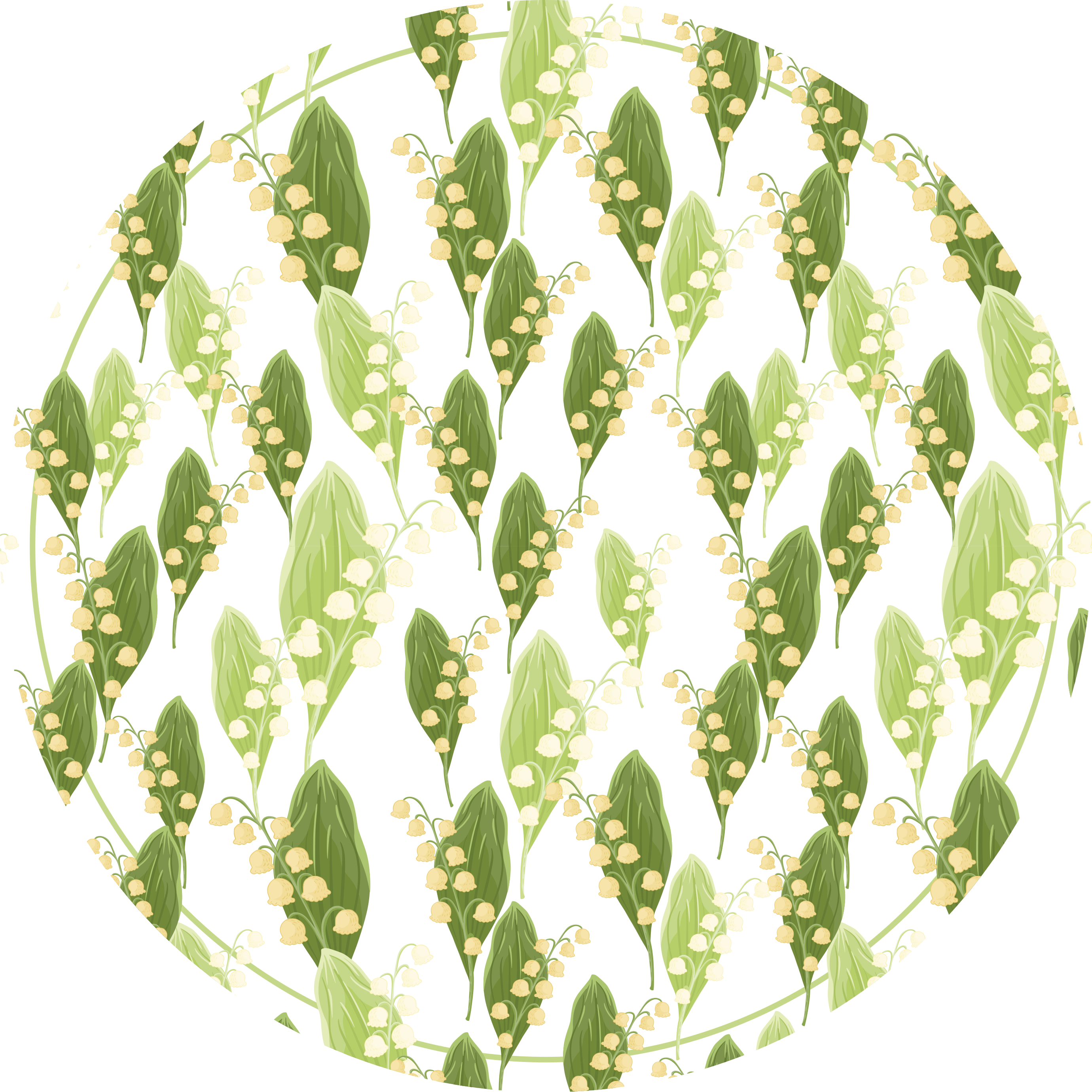 Tapis vinyle salon motif muguet - TenStickers