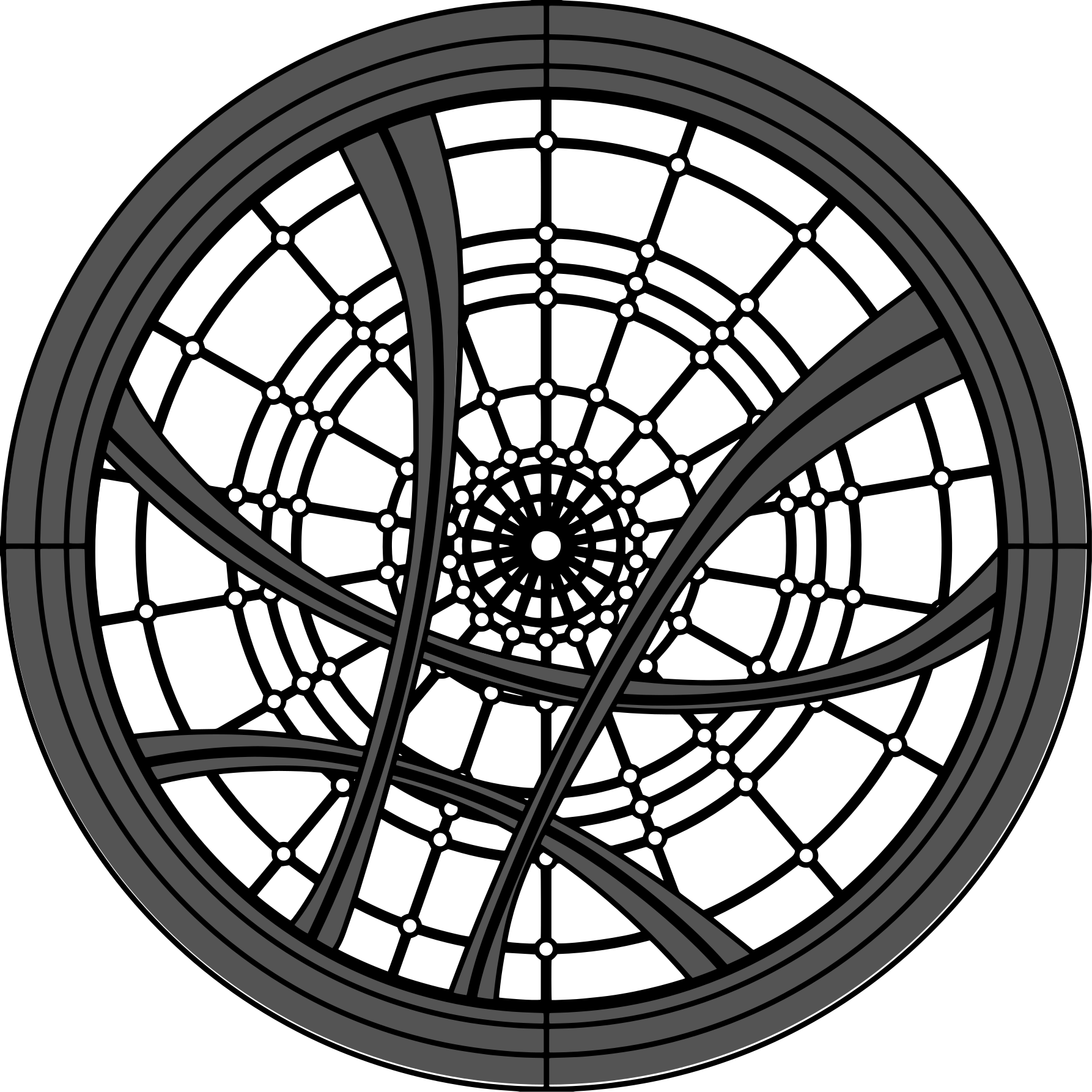 Tapis vinyle rond fenêtre M. l'Étrange - TenStickers