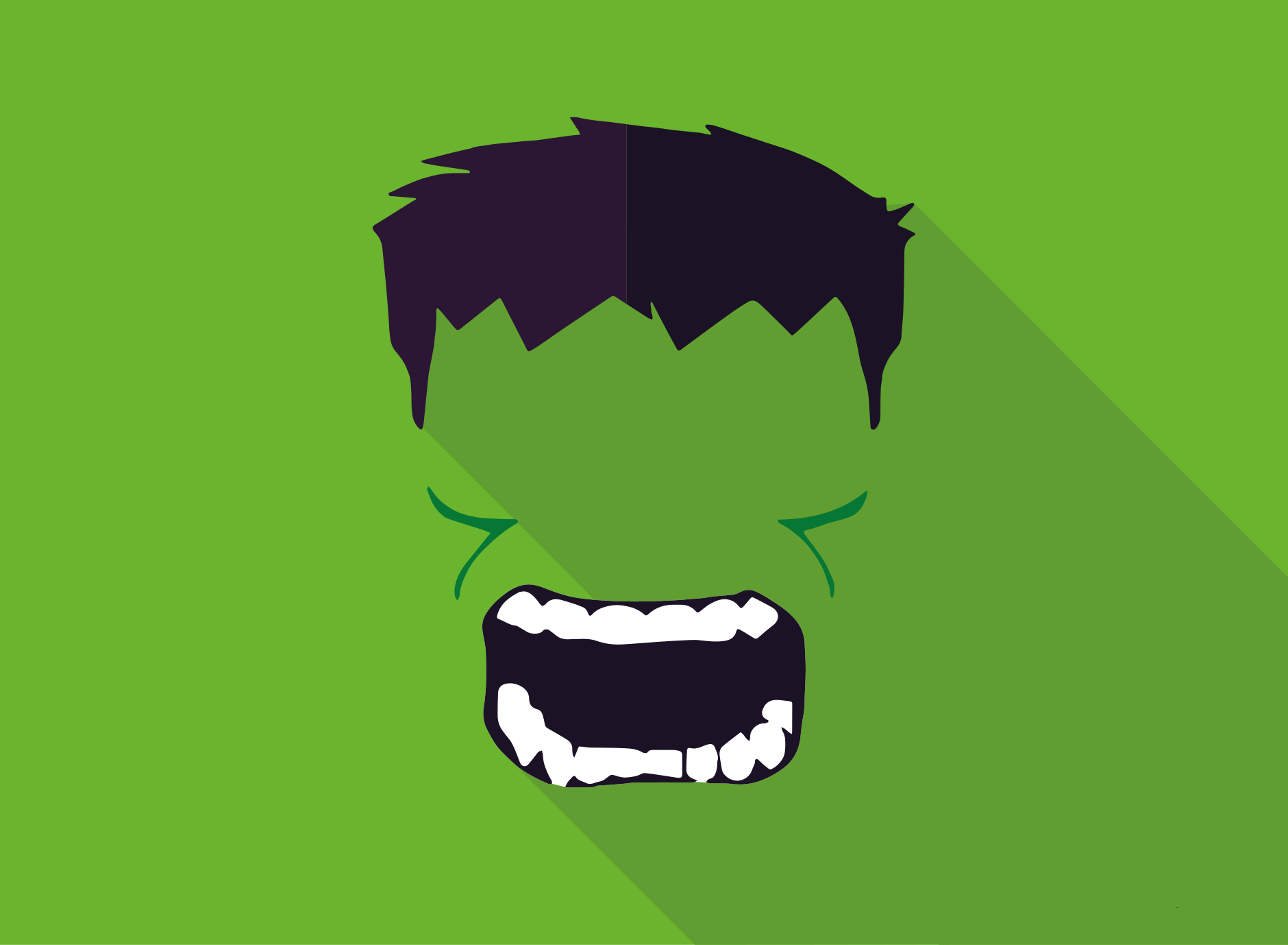 Tapis vinyle vert enfant super-héros en colère - TenStickers