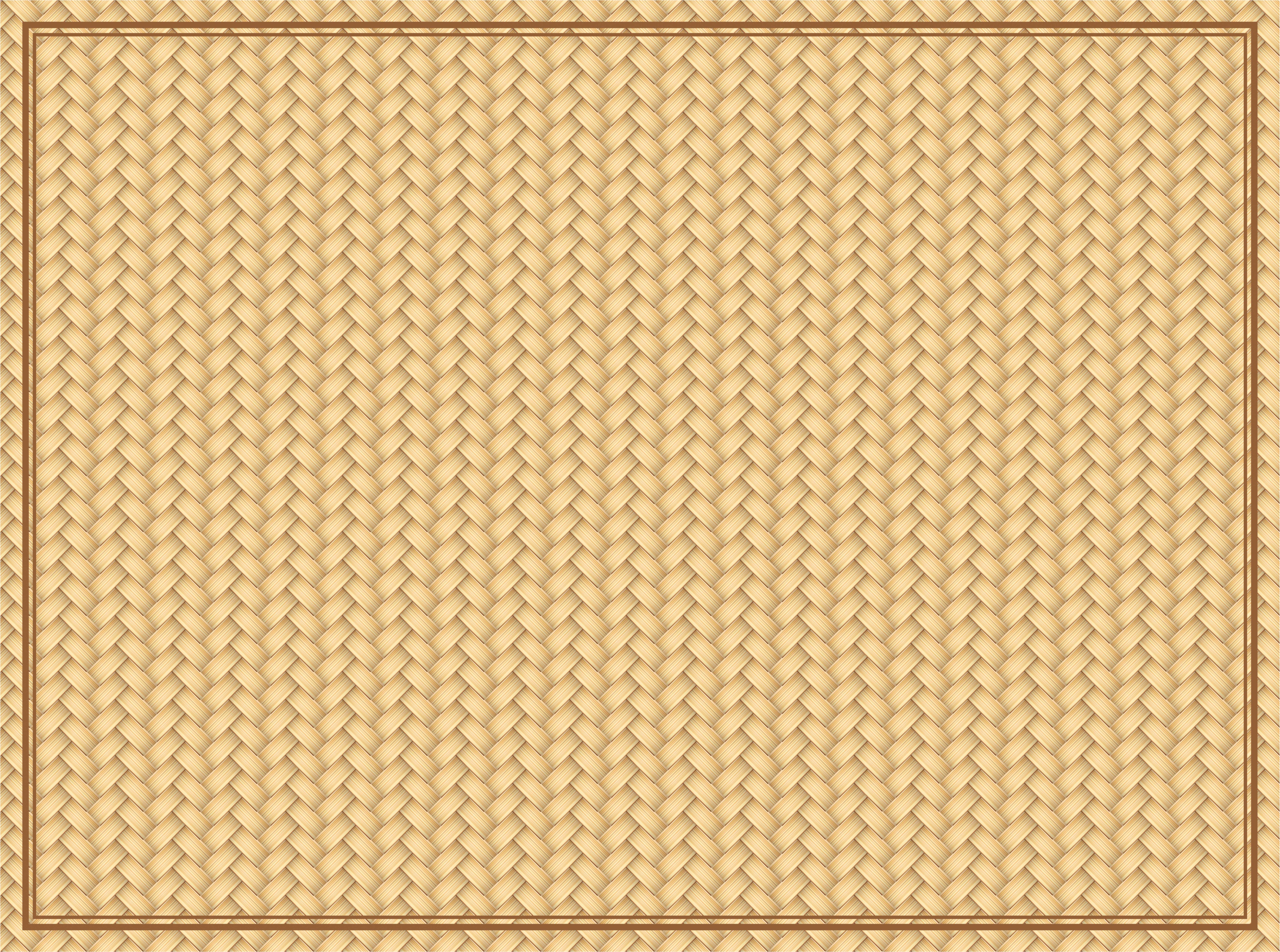 Tapis vinyle salle à manger imitation osier - TenStickers