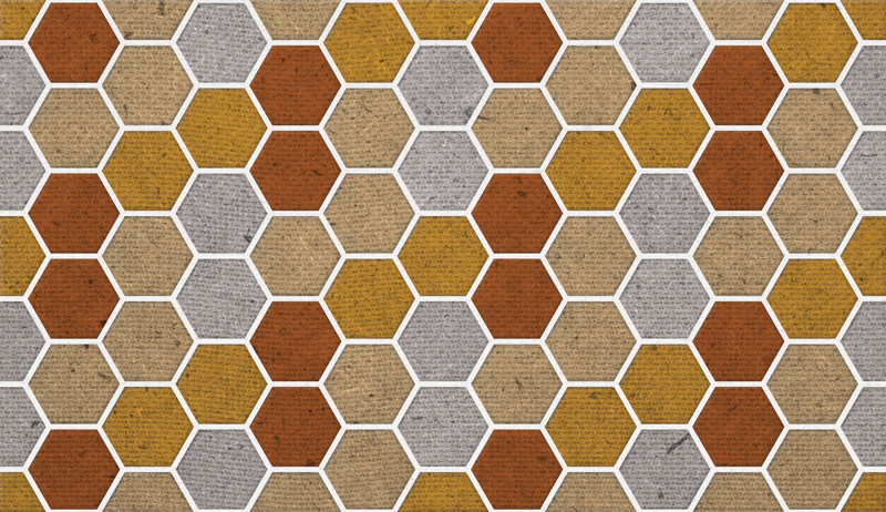 Tapis vinyle nid d'abeilles diverses couleurs - TenStickers