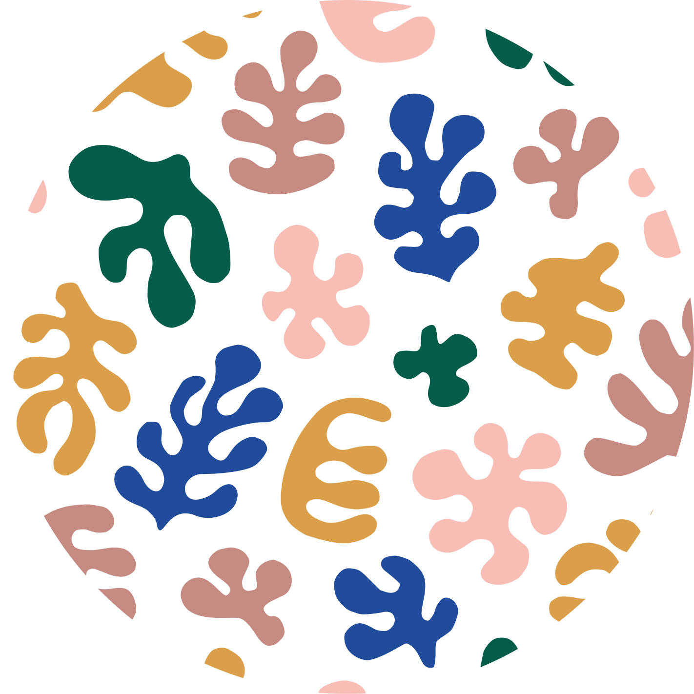 Tapis vinyle rond chambre abstrait coloré - TenStickers