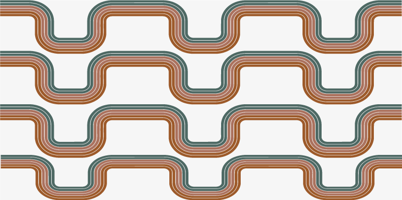 Tapis vinyle vagues minimalistes abstraites - TenStickers