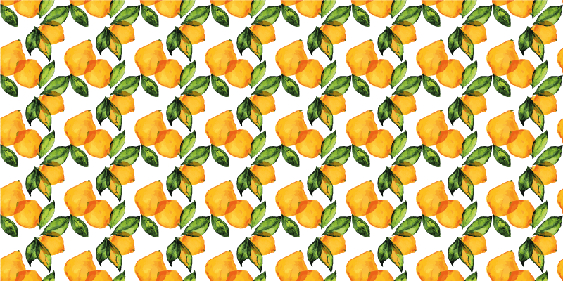 Tapis vinyle citrons style méditerranéen - TenStickers