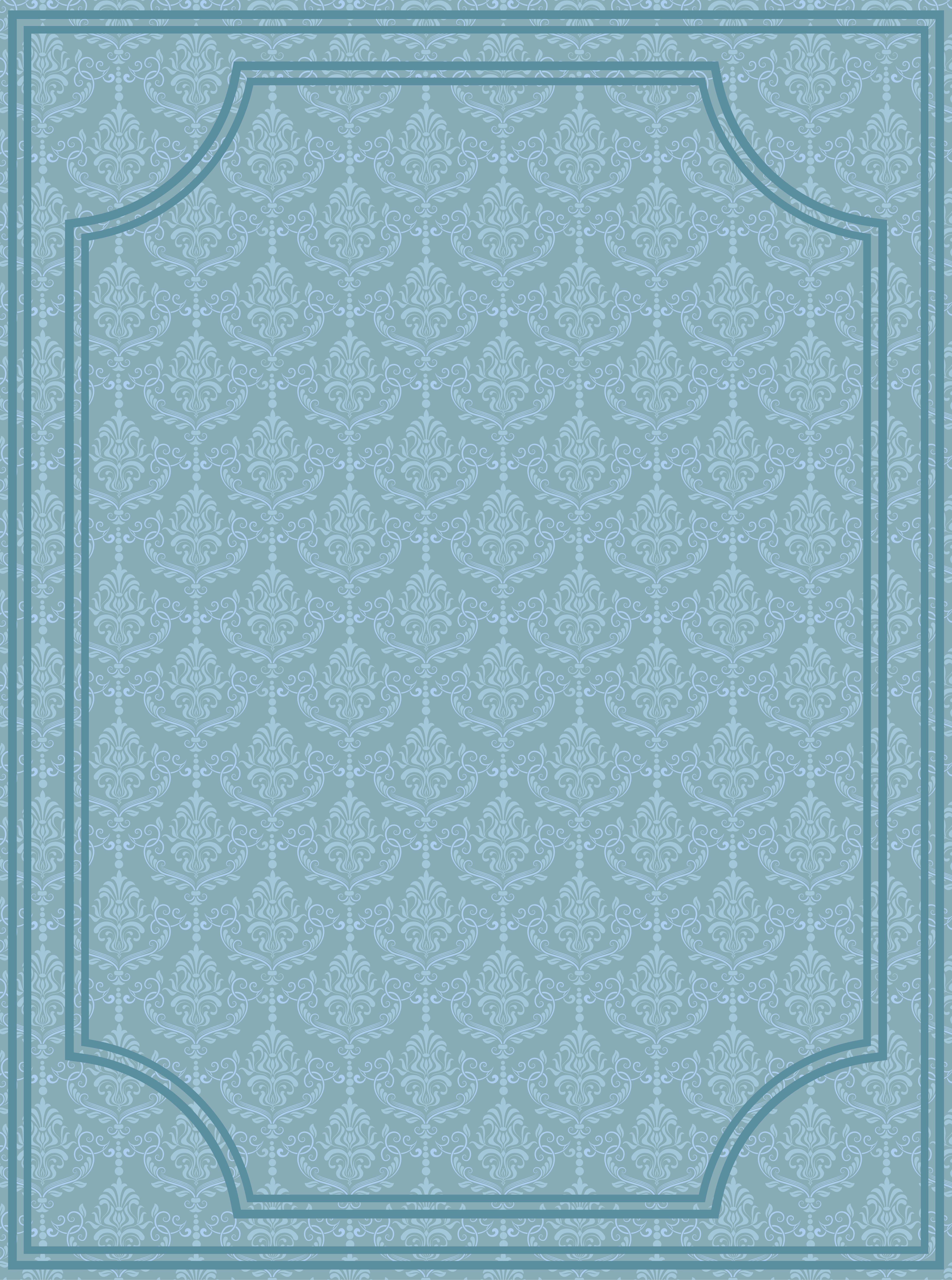 Tapis vinyle style Baroque couleur bleue - TenStickers