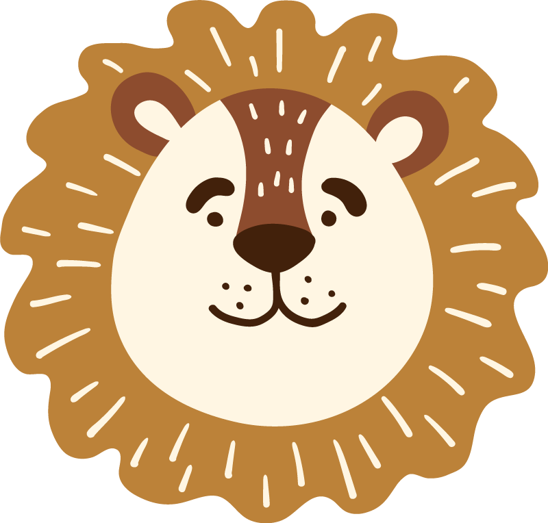 Tapis vinyle animal tête de lion - TenStickers