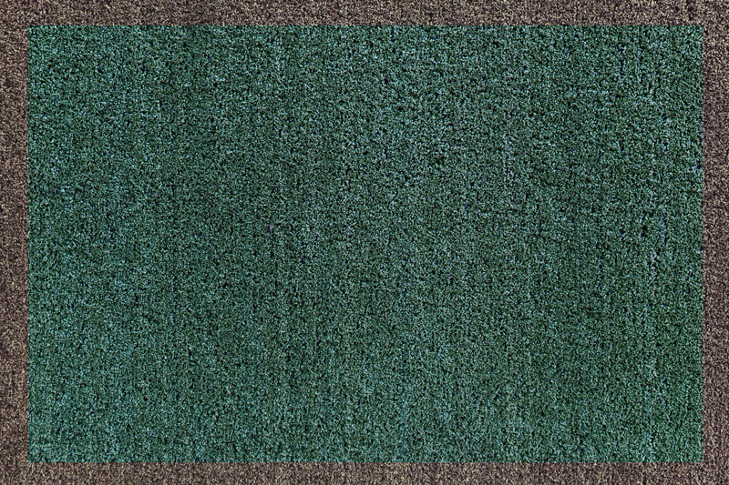 Tapis vinyle imitation moquette verte et beige - TenStickers