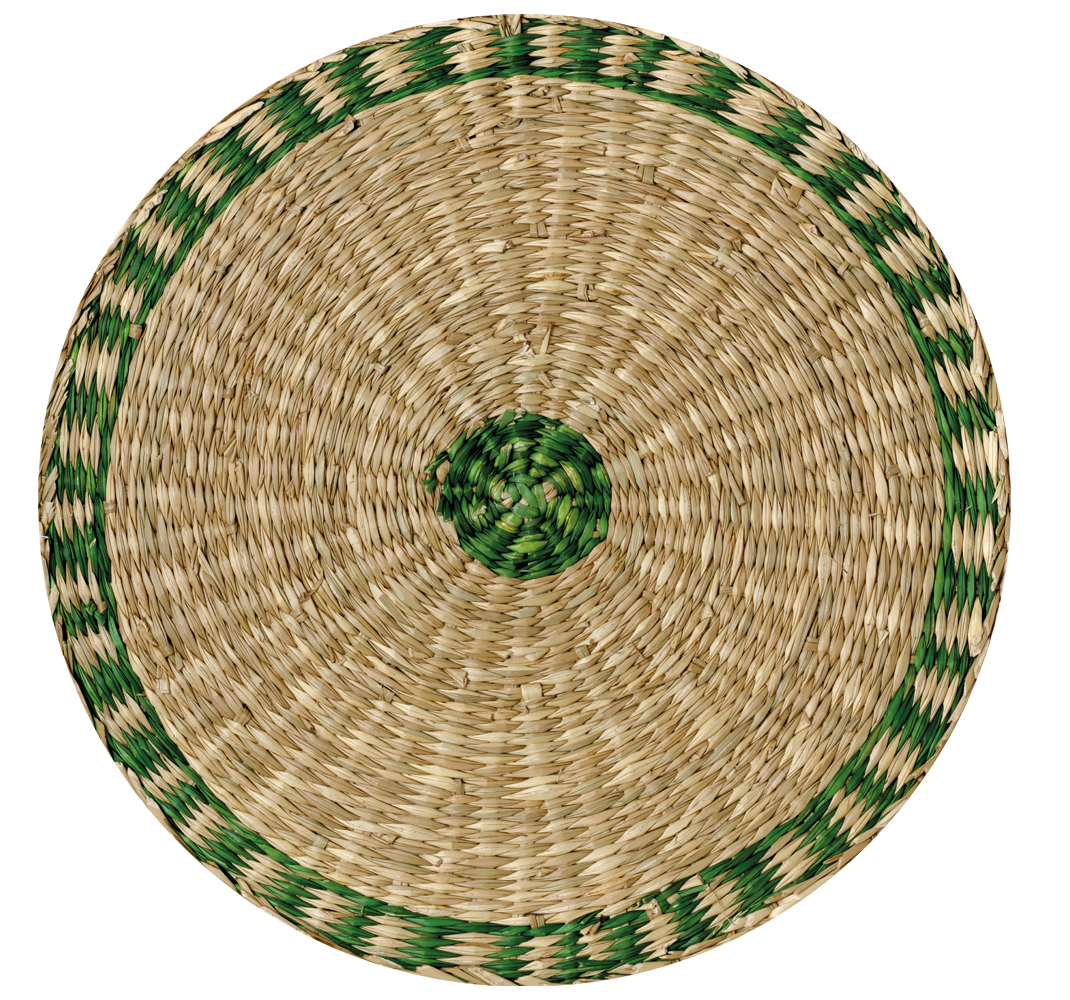 Tapis vinyle salon rond effet tissé - TenStickers