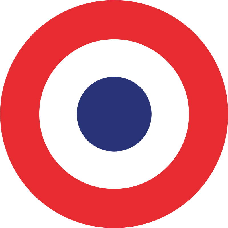 Tapis vinyle rond cocarde française - TenStickers