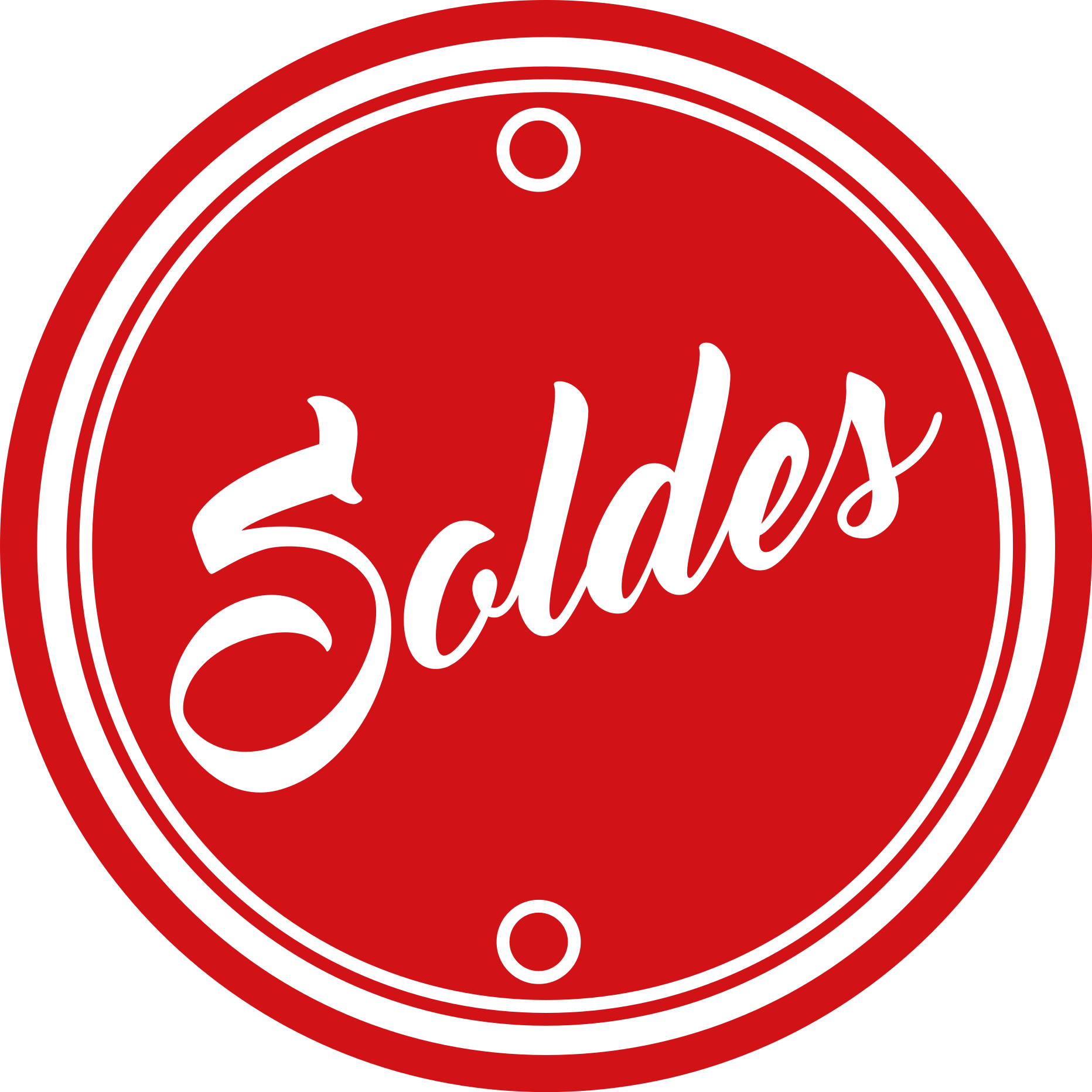 Tapis vinyle rond rouge Soldes - TenStickers