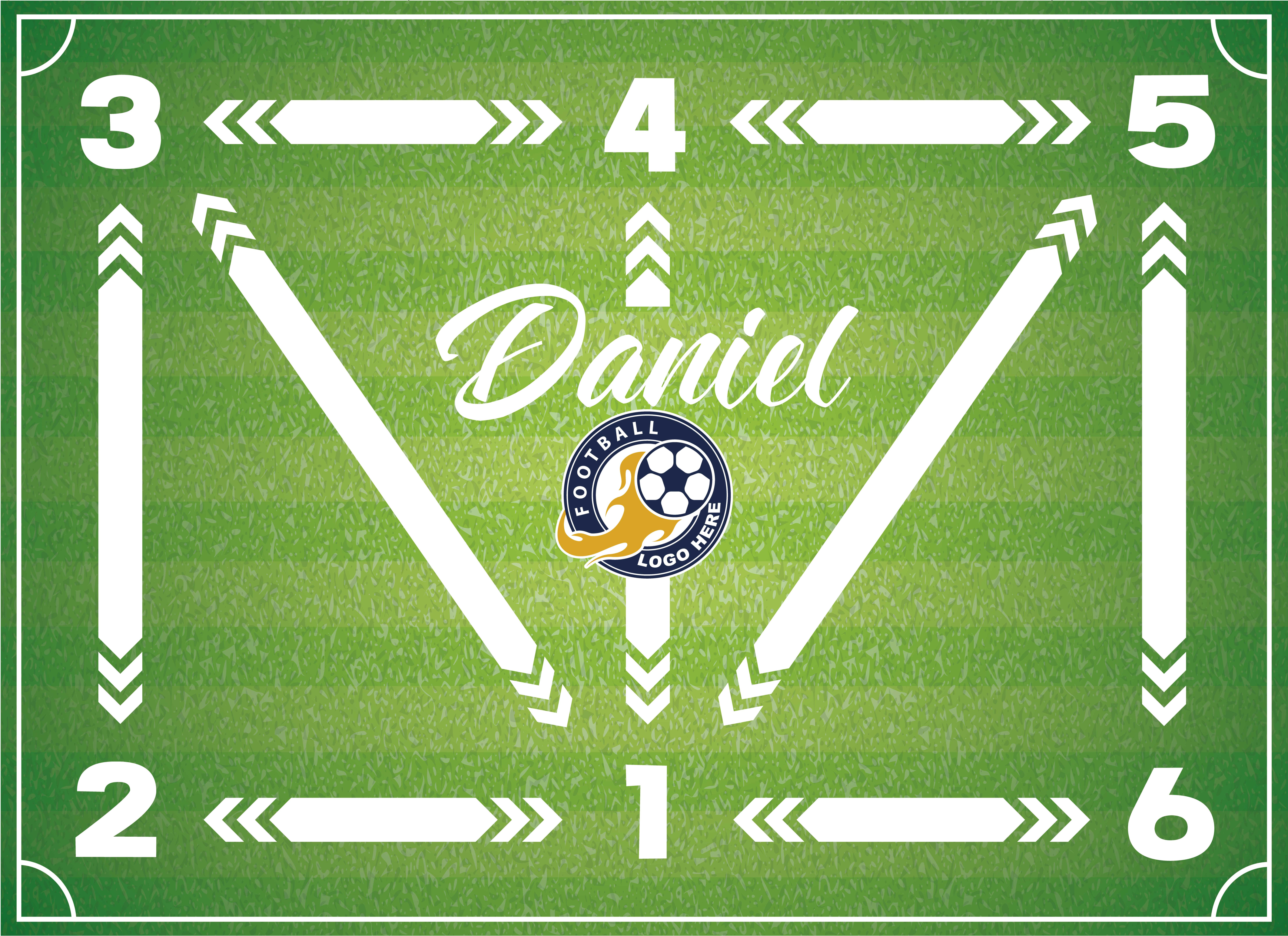 Tapis vinyle entraînement de football - TenStickers