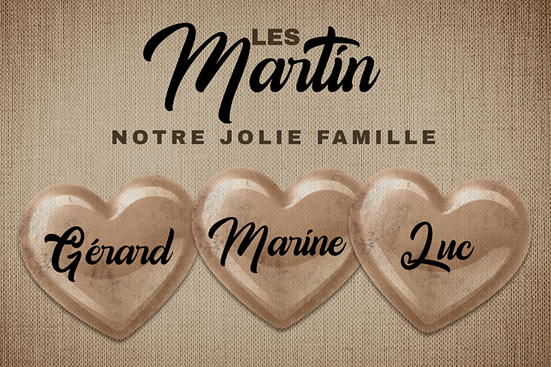 Tapis vinyle entrée notre charmante famille - TenStickers