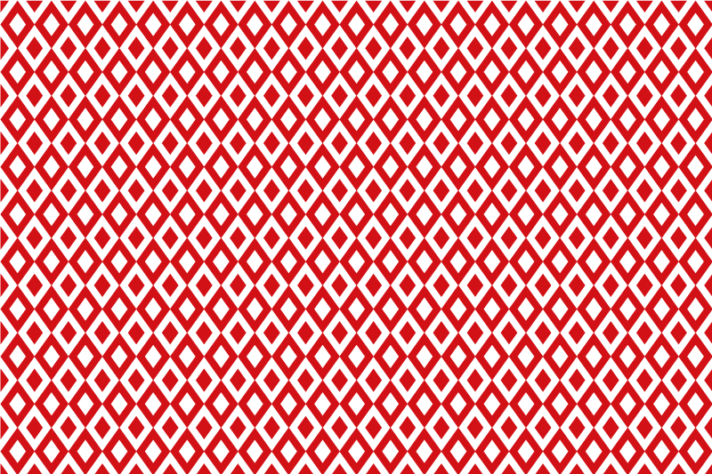 Tapis vinyle rouge motif diamant - TenStickers