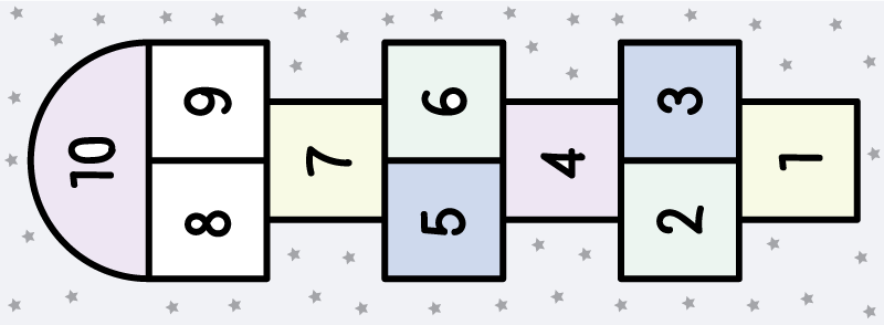 Tapis vinyle jeux jeu de marelle - TenStickers