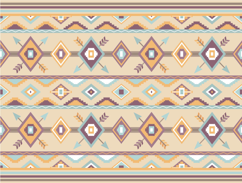 Tapis vinyle beige berbère ethnique - TenStickers