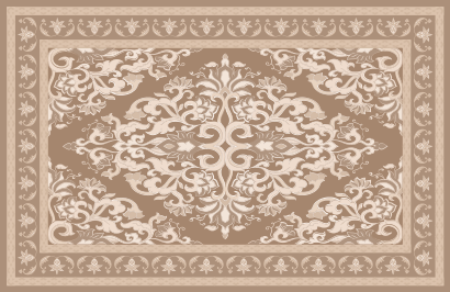 Tapis vinyle beige conception orientale - TenStickers