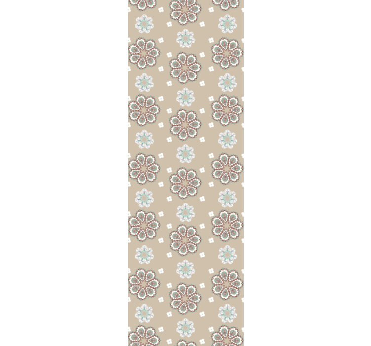 Papier peint floral motif beige élégant - TenStickers